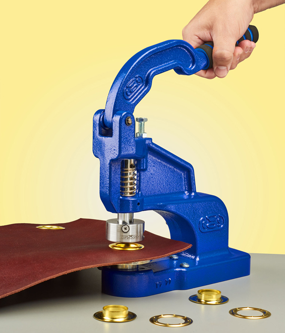 Installing Jeans Hardware with an Industrial Hand Press