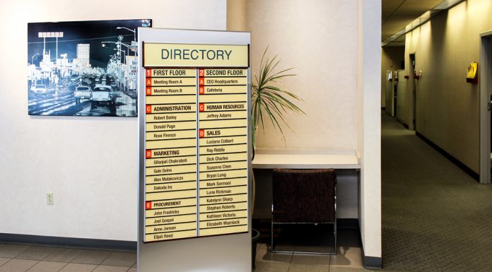 interior directional signs Howard Industries